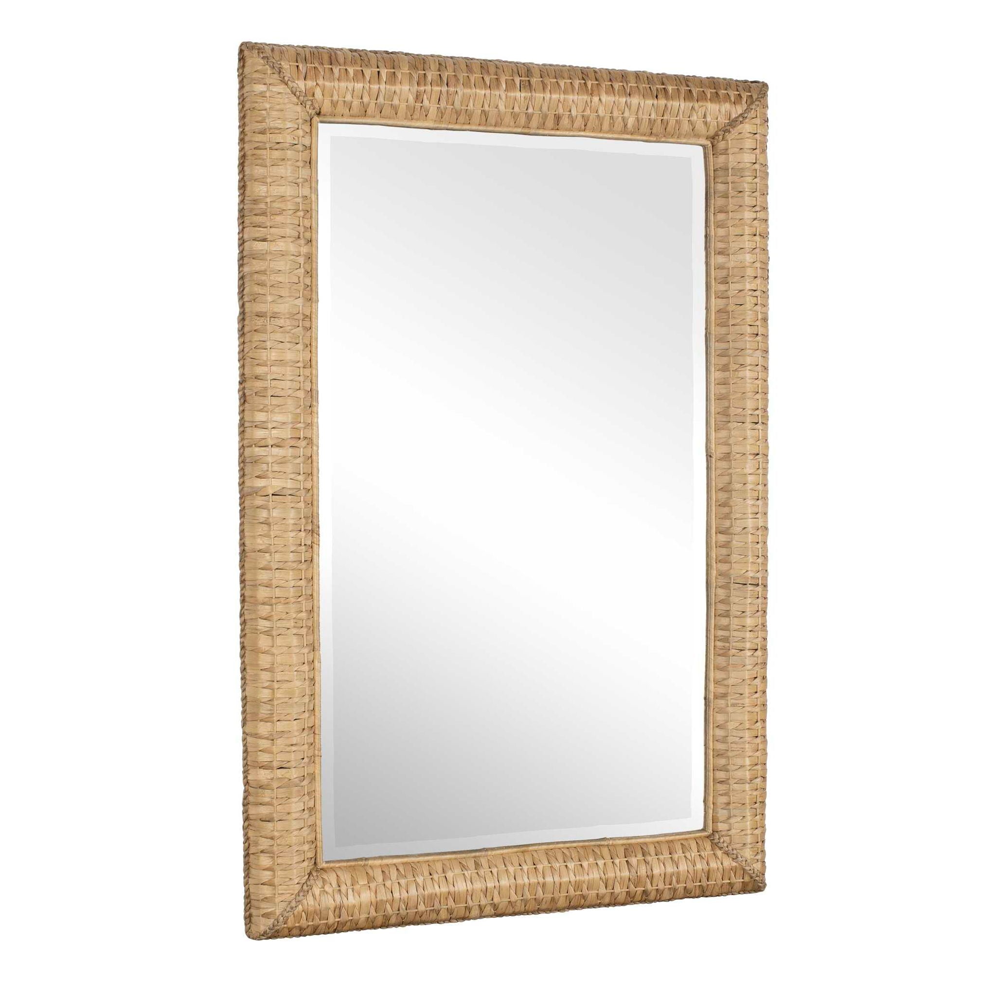 Twisted Seagrass - Large Mirror - Woodtone