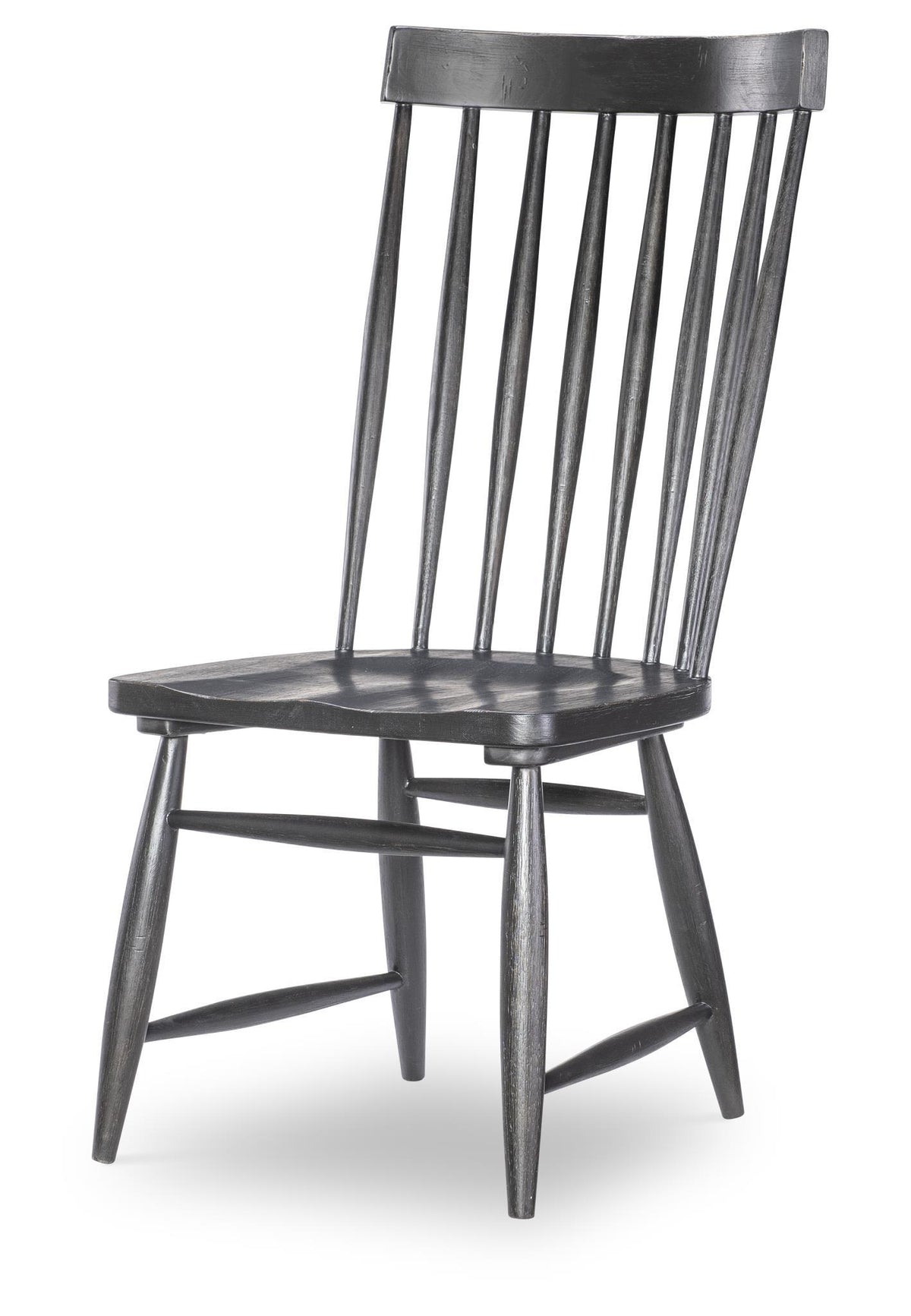 Vintage Market - Windsor Side Chair With Tapered Spindles (Set of 2) - Kettle Black