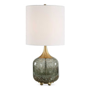 Glenn - Mottled Glass Table Lamp - Green