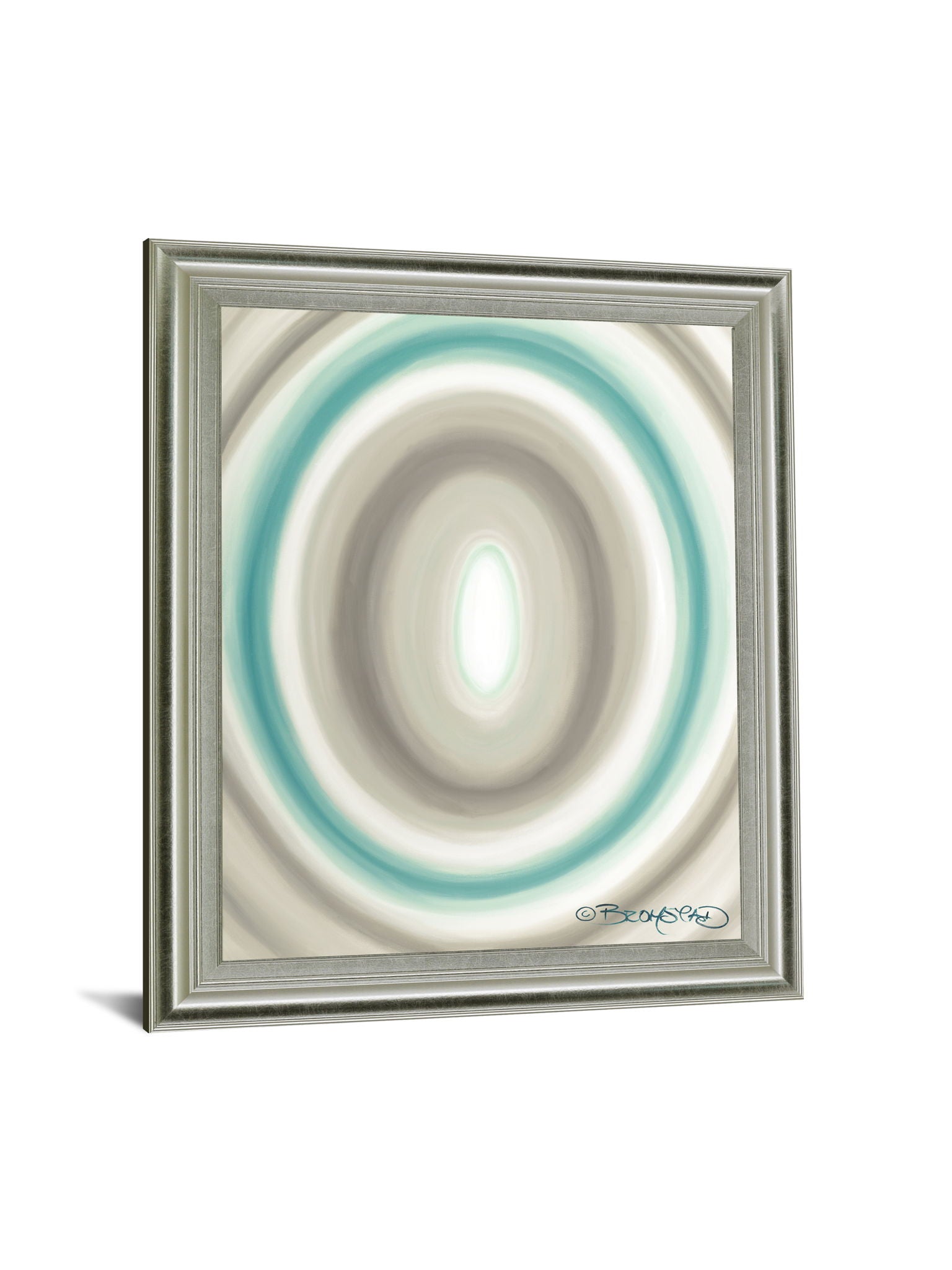 Aqua Ripple - 28" x 34" Framed Wall Art - Light Blue