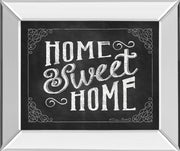 Home Sweet Home By Susan Ball - Mirror Framed Print Wall Art - Dark Gray