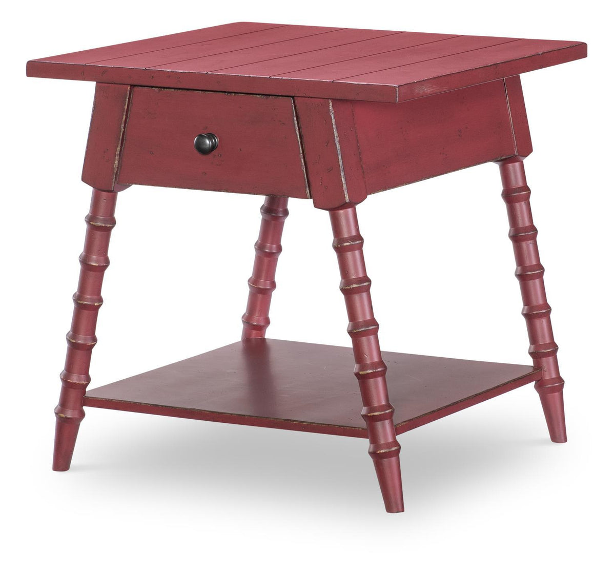 Vintage Market - Splayed Bobbin Leg 1 Drawer End Table