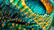 Peacock Droplets - Blue