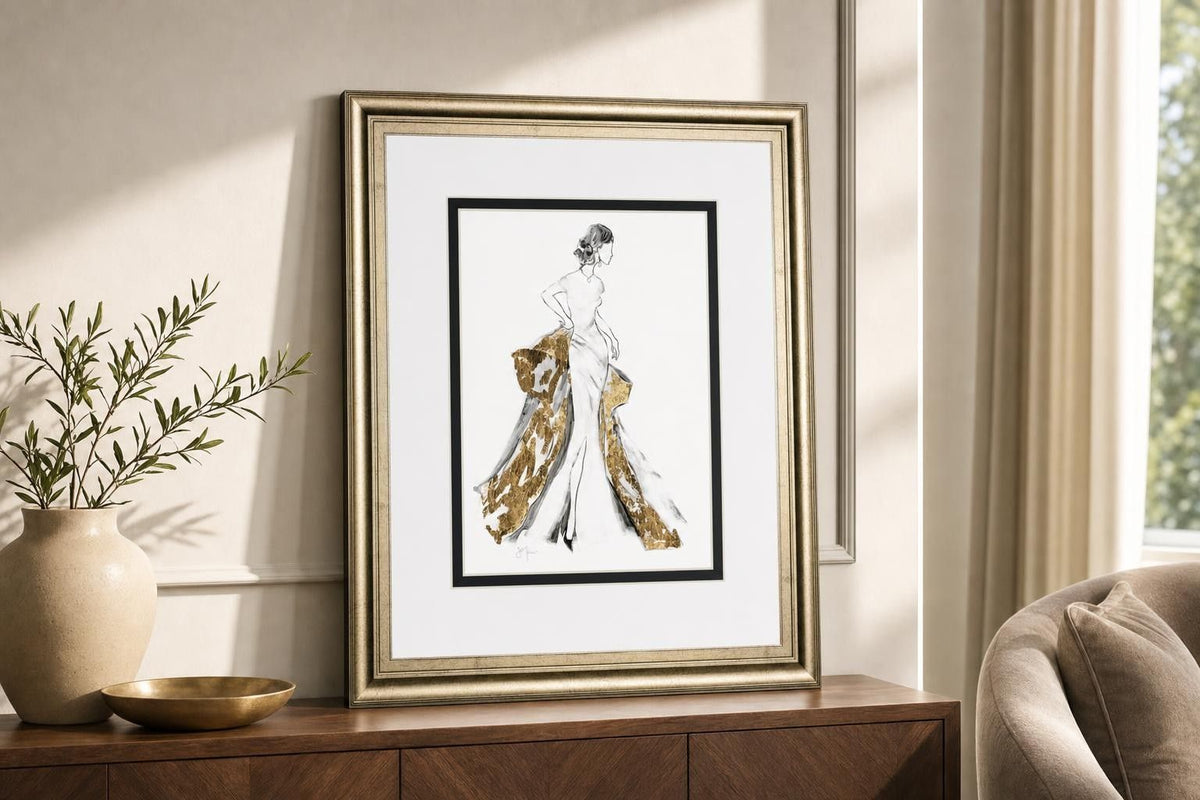 34x40 All That Glitters I By Tava Studios - White