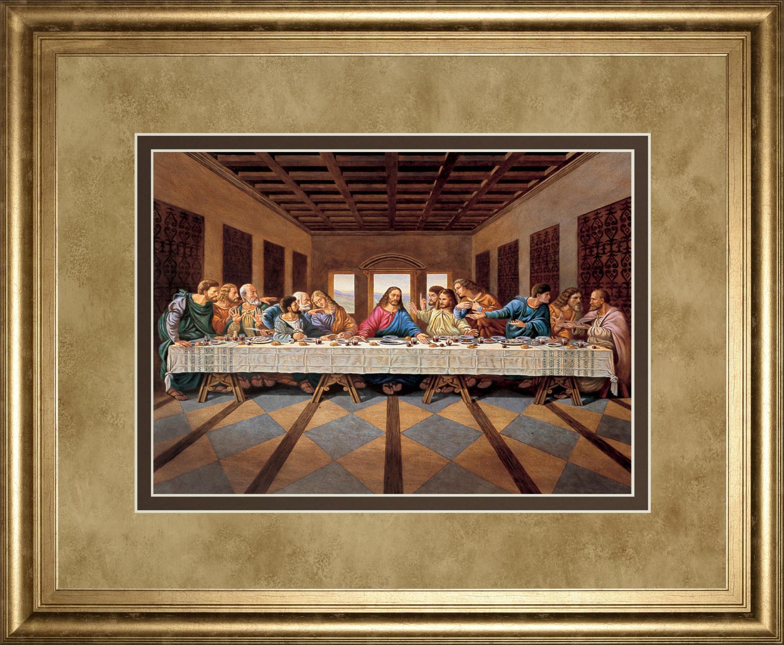 Golden Gathering - 34" x 40" Framed Wall Art - Beige