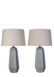 Speckled Stone Ceramic Table Lamp (Set of 2) - Speckled Soft Stone