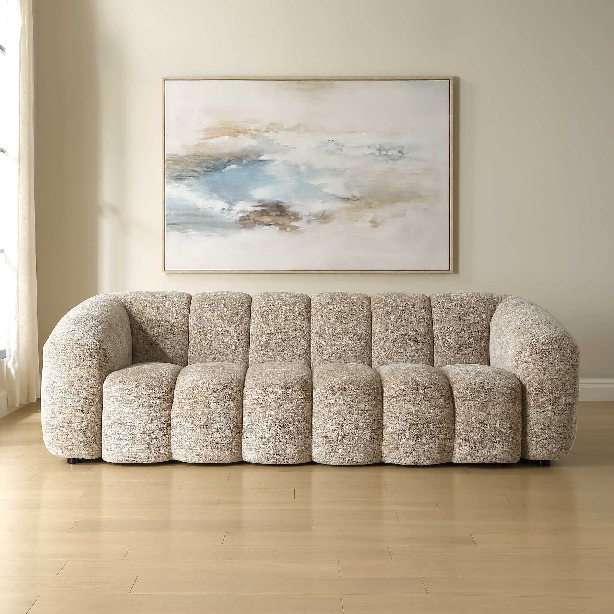 Modella - Upholstered Chenille Sofa - Brown