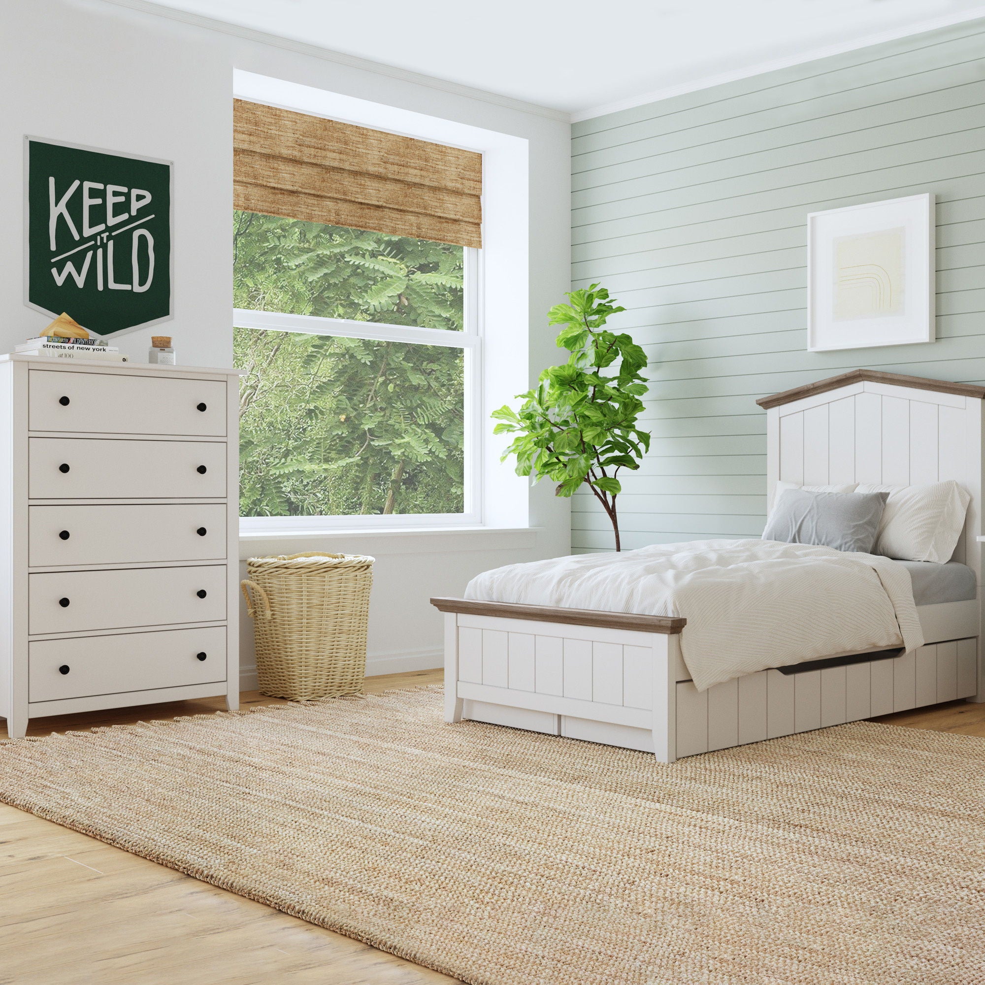 Lodge - 5 Drawer Chest - Cream