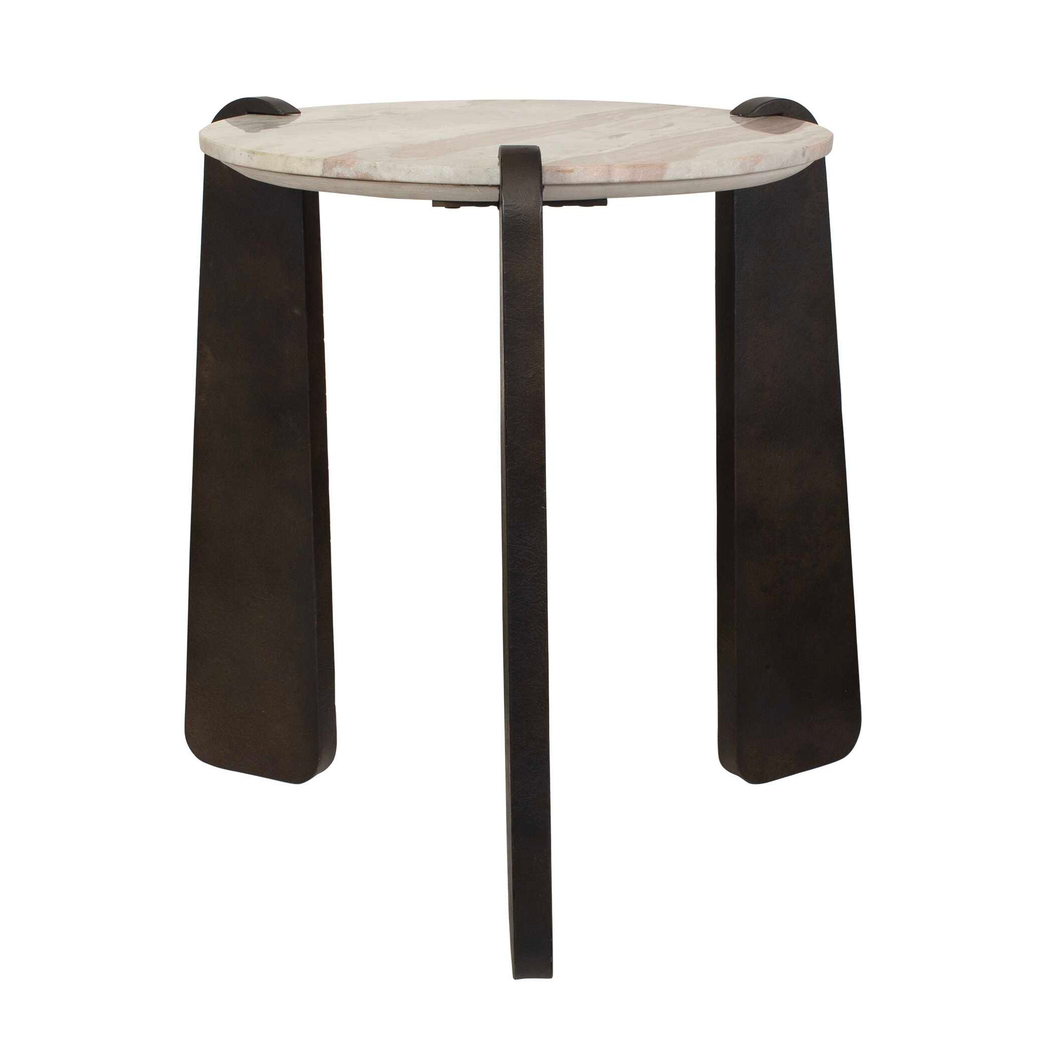 Talud - Modern Marble Side Table - Bronze / Gray