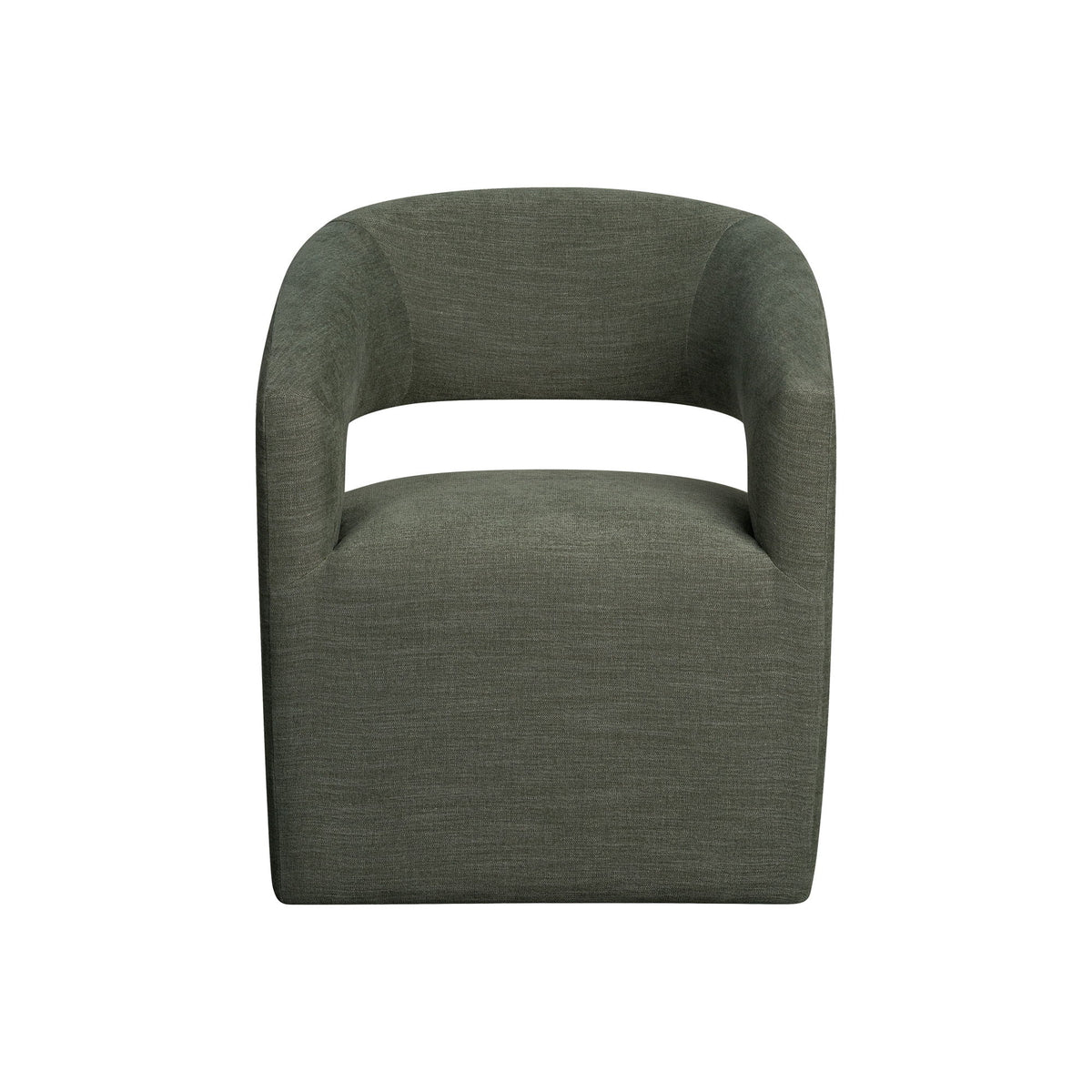 Upholstered Dining Chair Curved Open Back