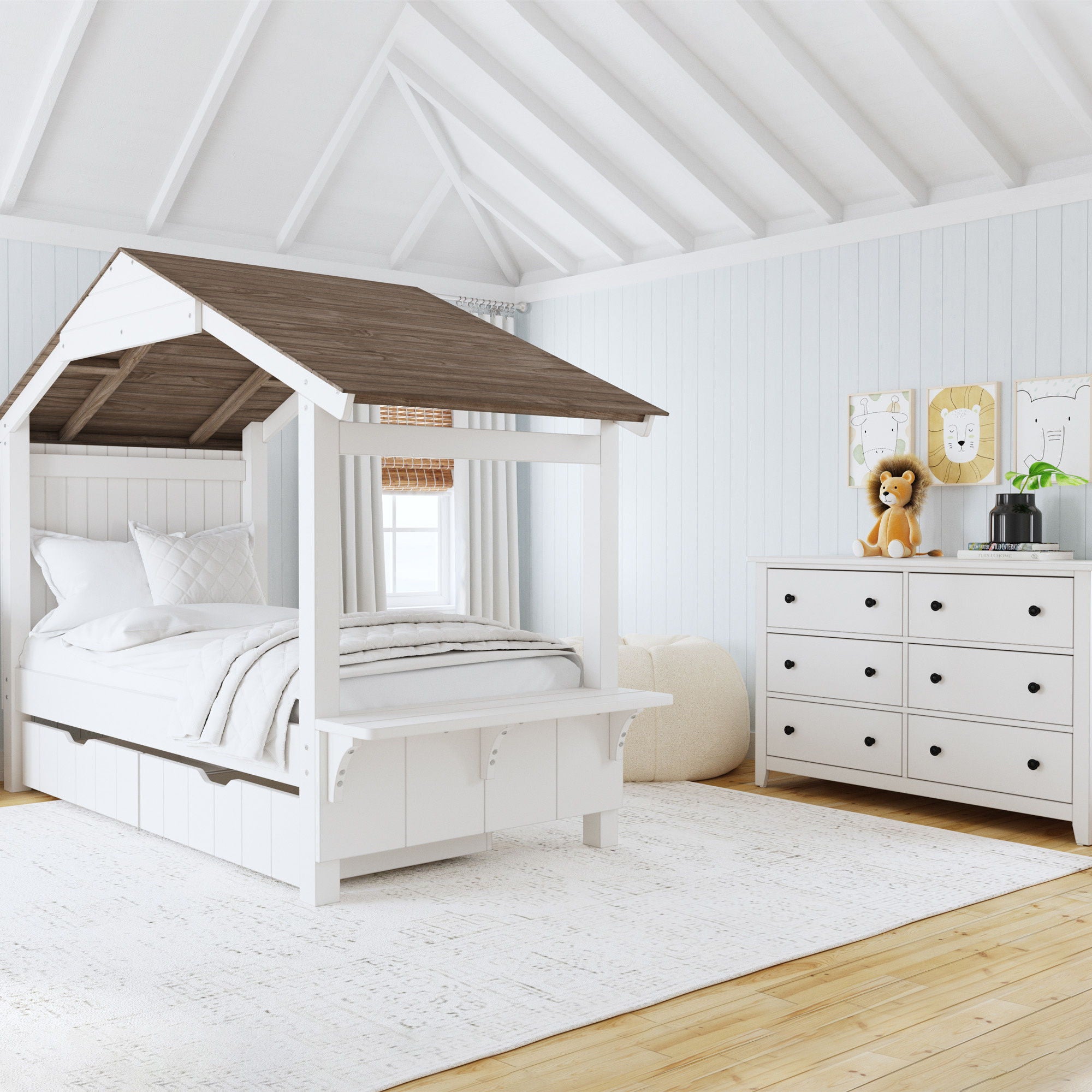 Lodge - 6 Drawer Dresser - Cream