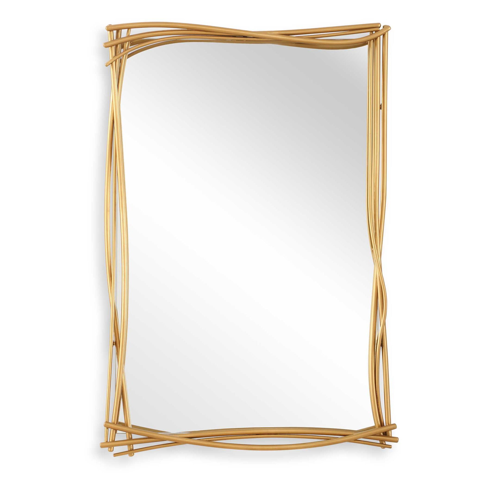 Curved Branches - Mirror - Gold