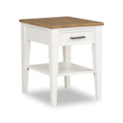 Jasper - Chairside Table - Toasted Coconut / White