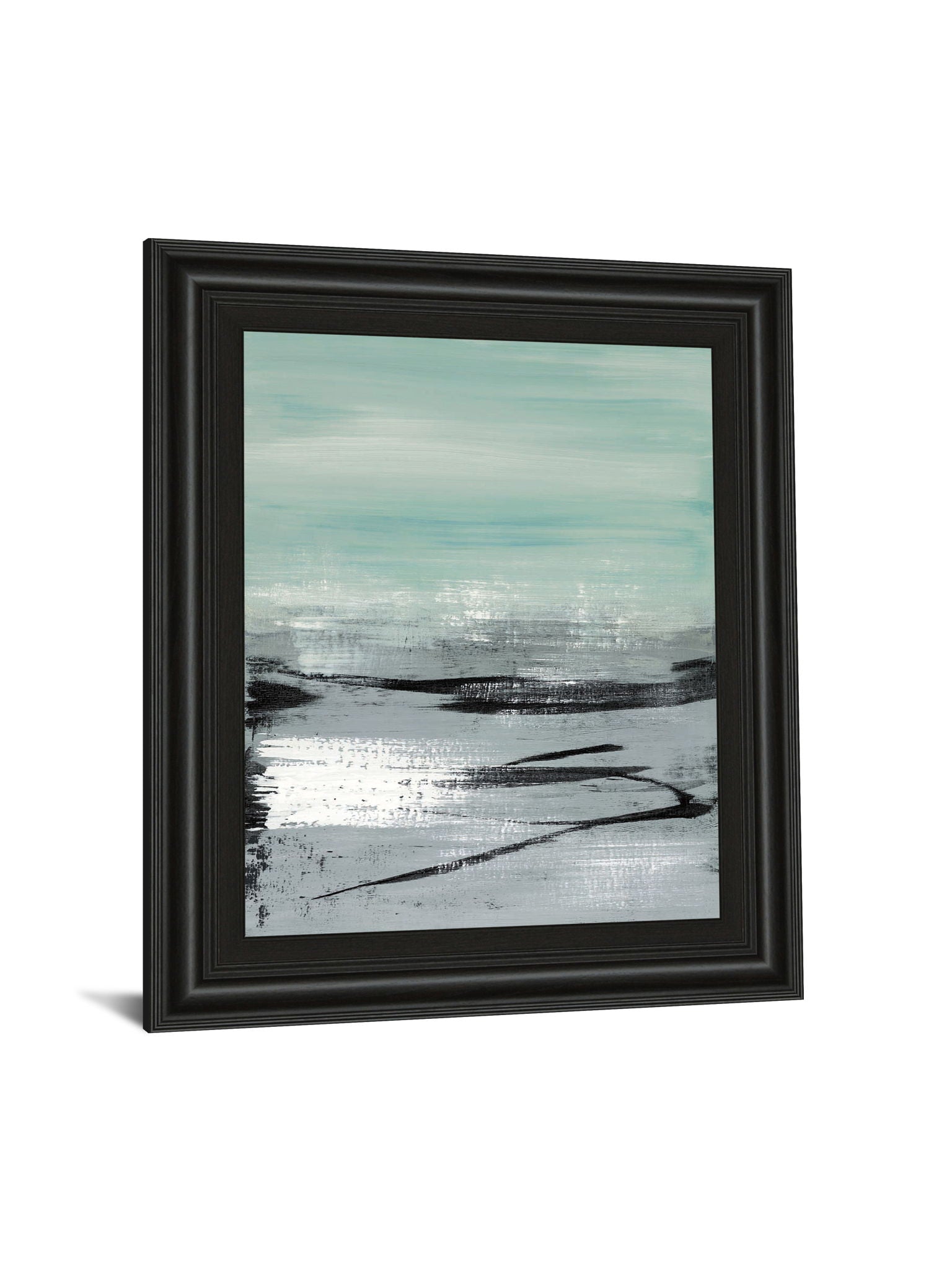 Beach Il By Heather Mcalpine - Framed Print Wall Art - Light Blue