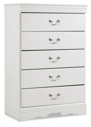 Anarasia - Five Drawer Chest - White