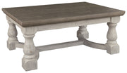 Havalance - Rectangular Cocktail Table - Gray / White
