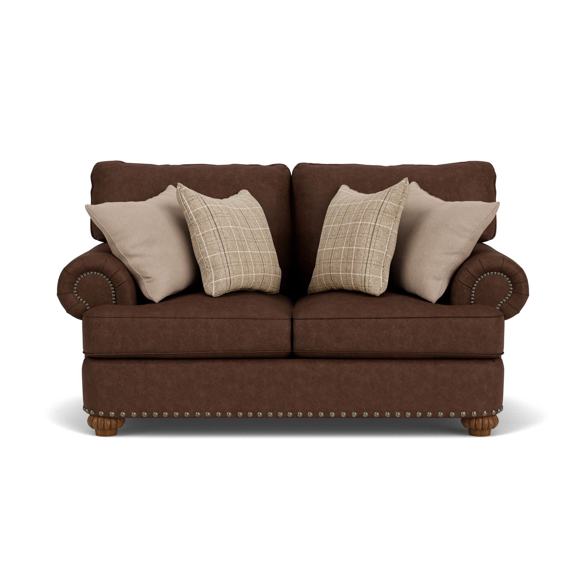Patterson - Fabric Loveseat, Nailhead Trim