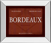 Bordeaux By Paola Viveiros - Mirror Framed Print Wall Art - Dark Red