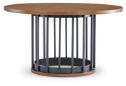 Midland - Round Dining Table - Warm Amber