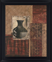 Earth Echoes - 28" x 34" Framed Wall Art - Dark Brown