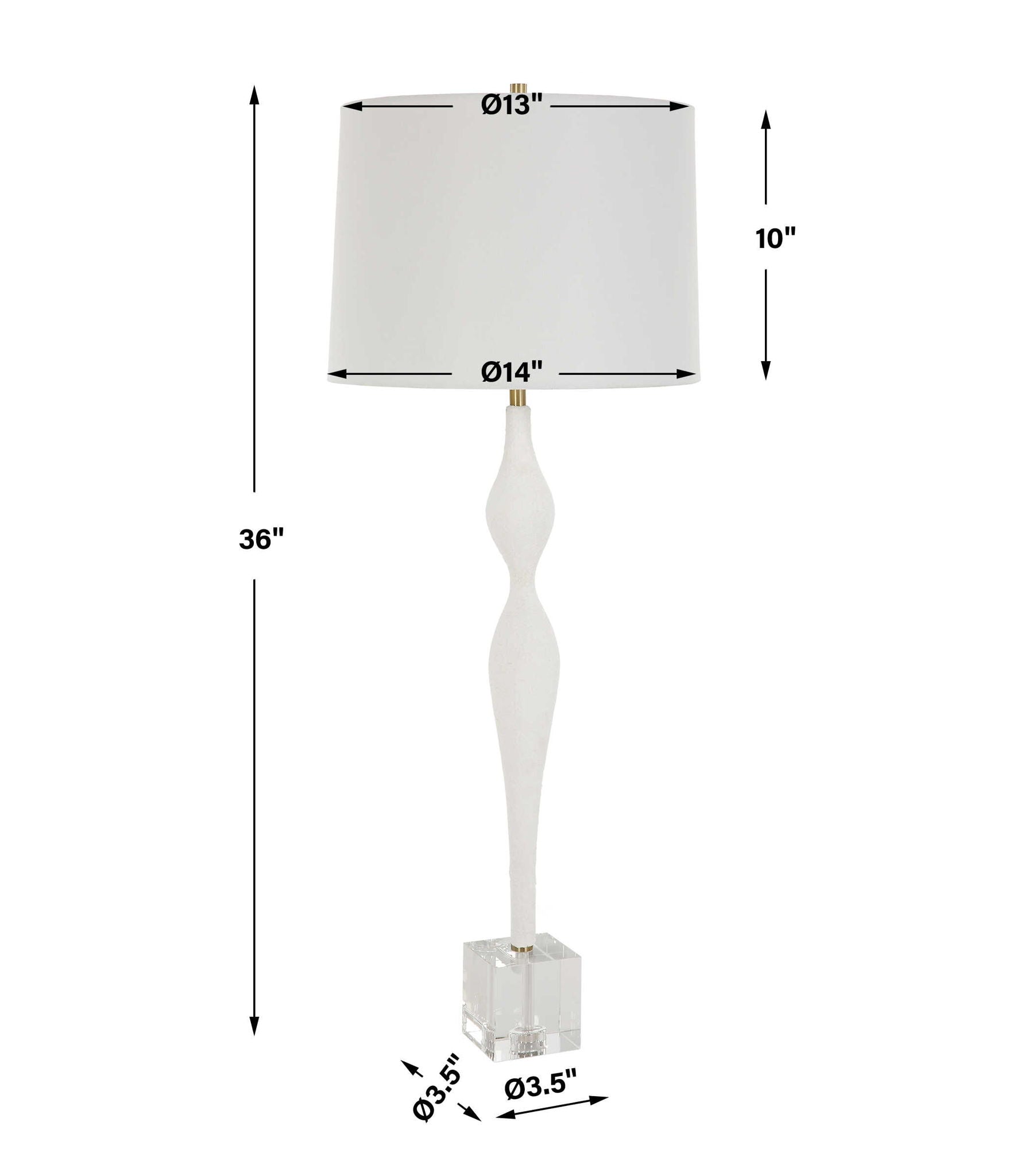 Helena - Slender Table Lamp - White