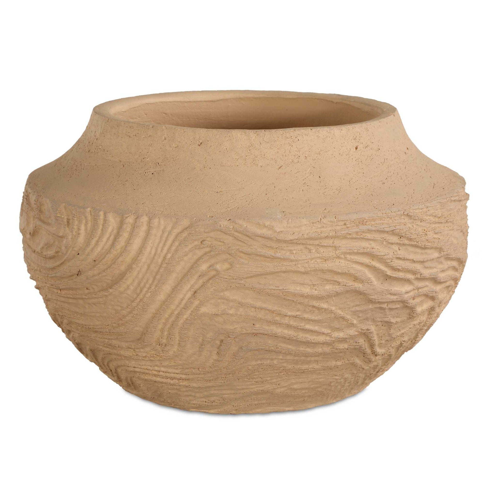 Sandstone Flow - Small Terracotta Vase - Light Brown