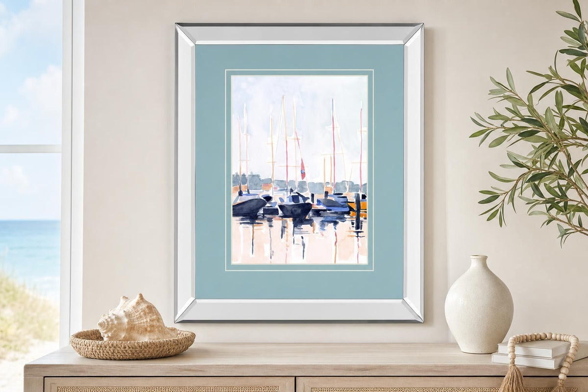 Watercolor Boat Club II By Emma Scarvey - Light Blue