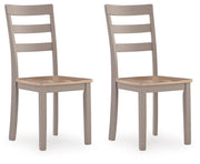 Harperfeld - Dining Room Side Chair (Set of 2) - Natural / Gray