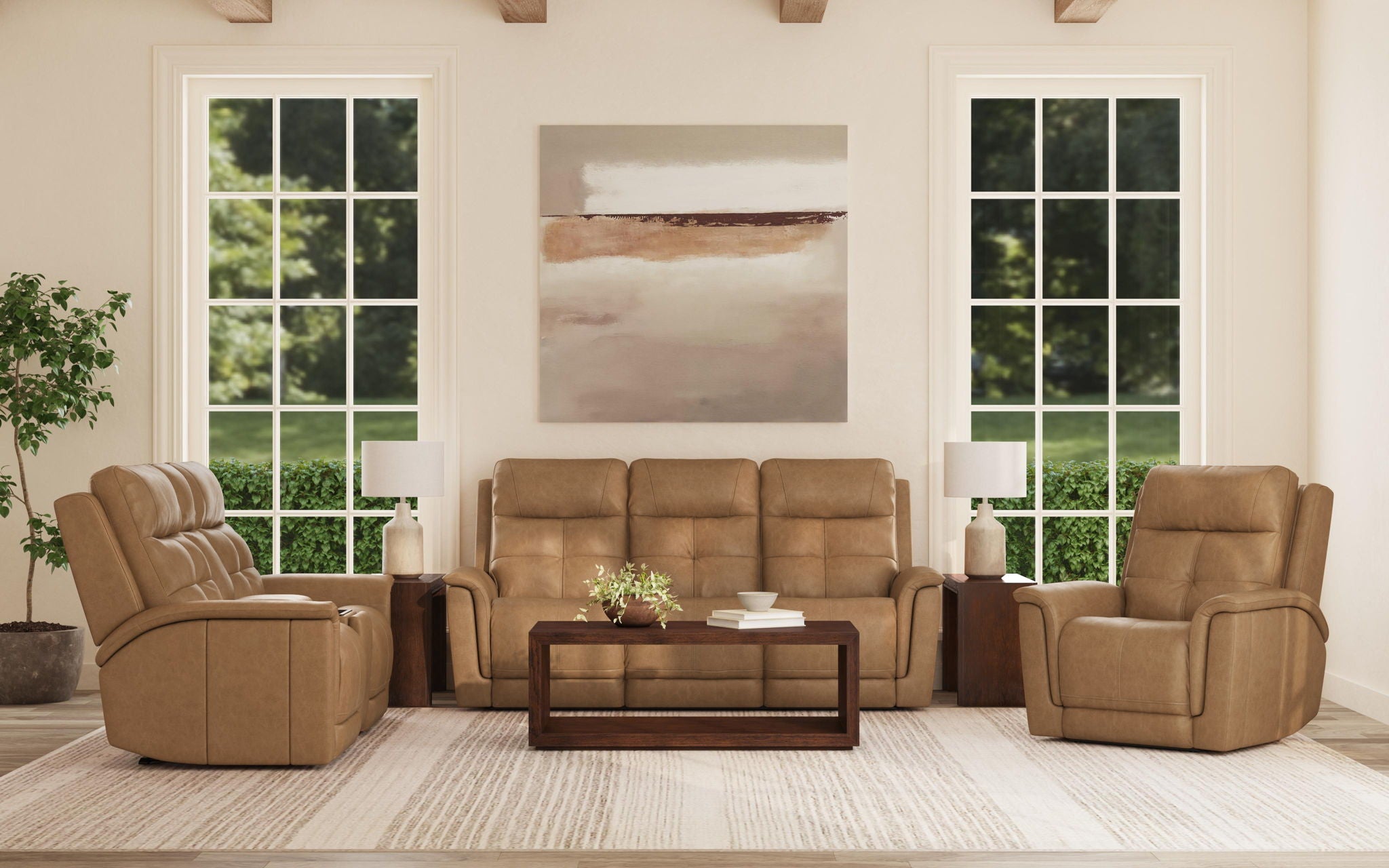 Ranger - Power Reclining Sofa With Console, Power Headrest, Lumbar, Heat & Massage