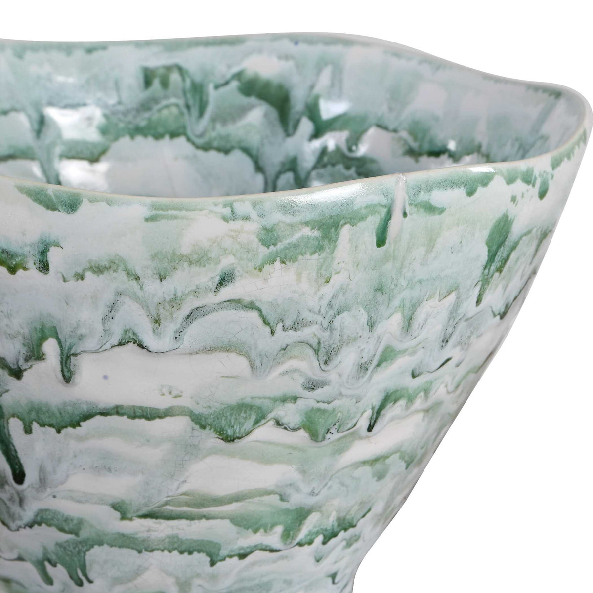 Jameis - Ceramic Watercolor Vase - Blue,Green,White