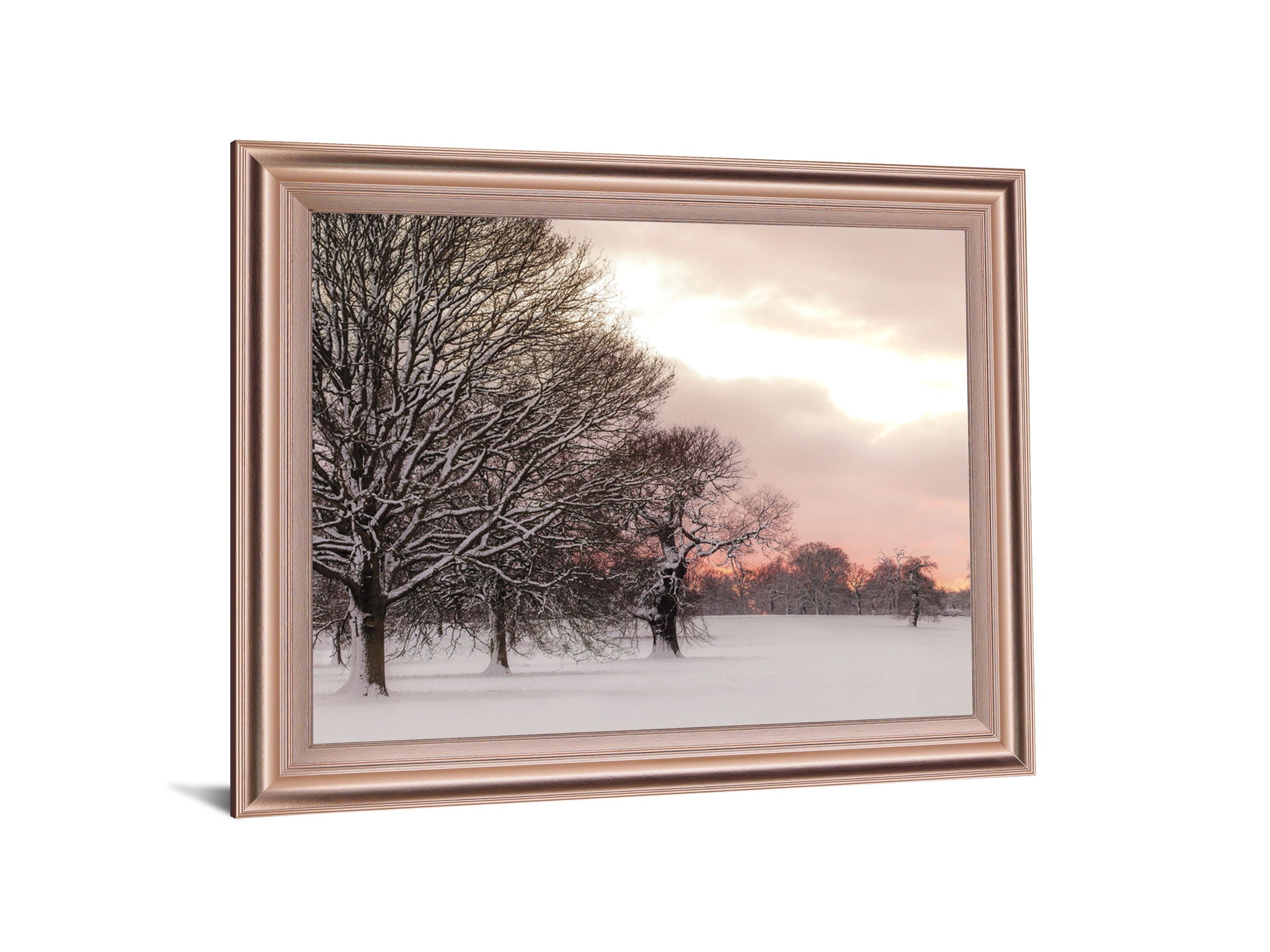 Icy Dawnview - 28" x 34" Framed Wall Art - Pink