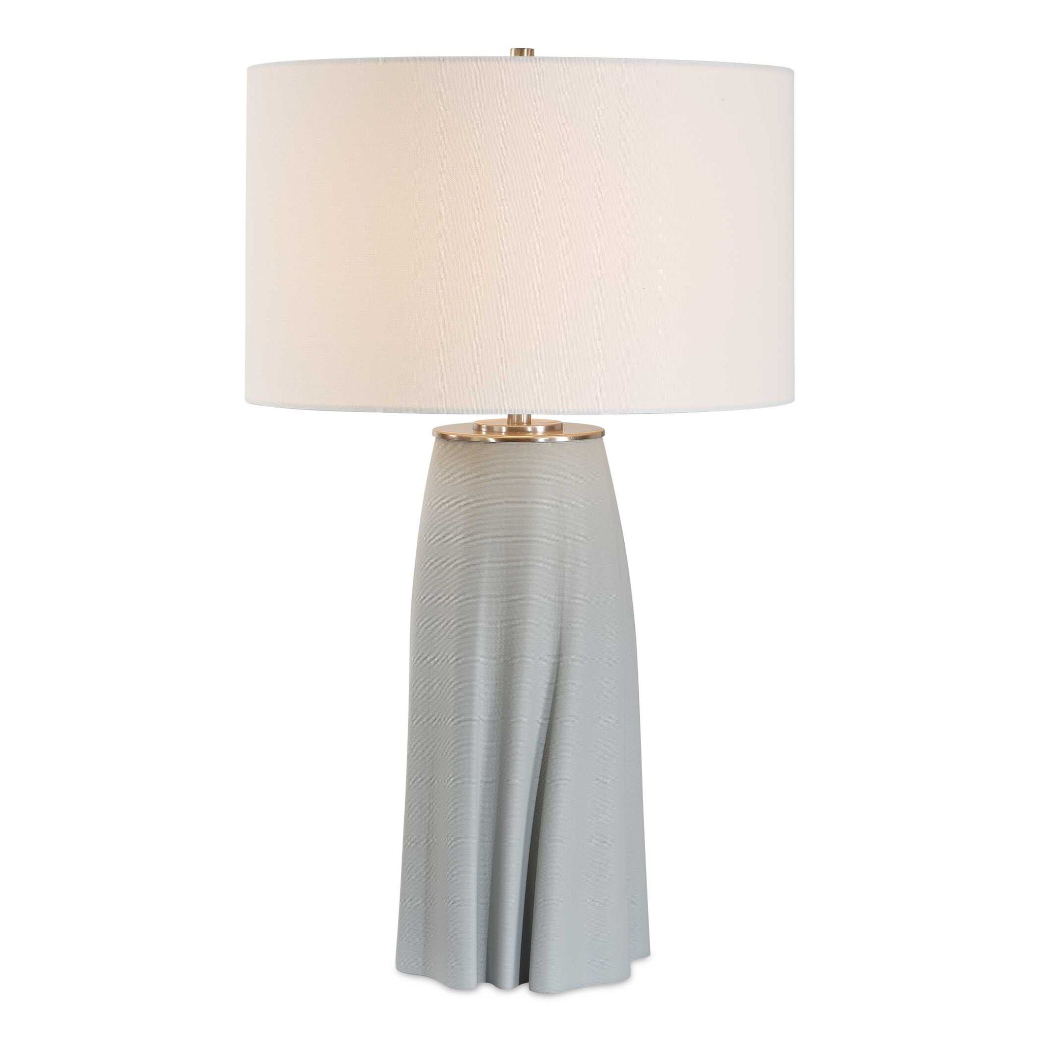 Cover Up - Sculpted Table Lamp - Blue / Silver