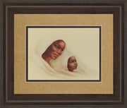 Two Generations - Framed Print Wall Art - Beige