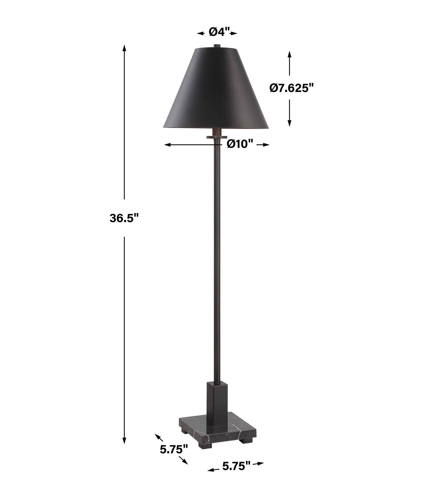 Pilot - Black Buffet Lamp