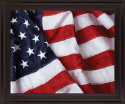 Starlit Stripes - 28" x 34" Framed Wall Art - Red