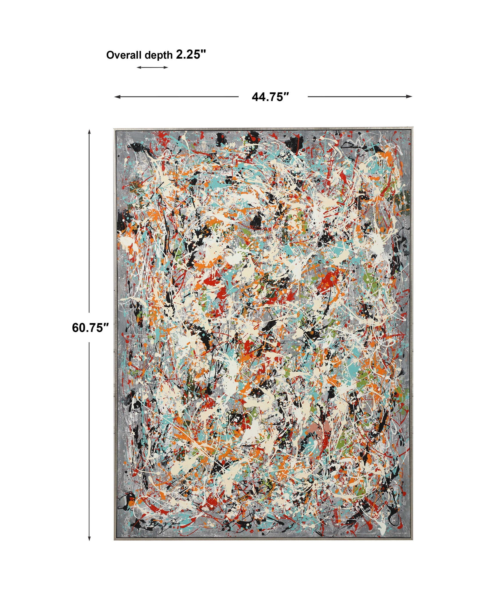 Organized Chaos - Hand Painted Canvas - Pearl Silver