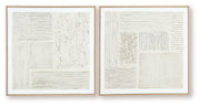 Andorfield - Wall Art Set (Set of 2) - Beige / Black / White
