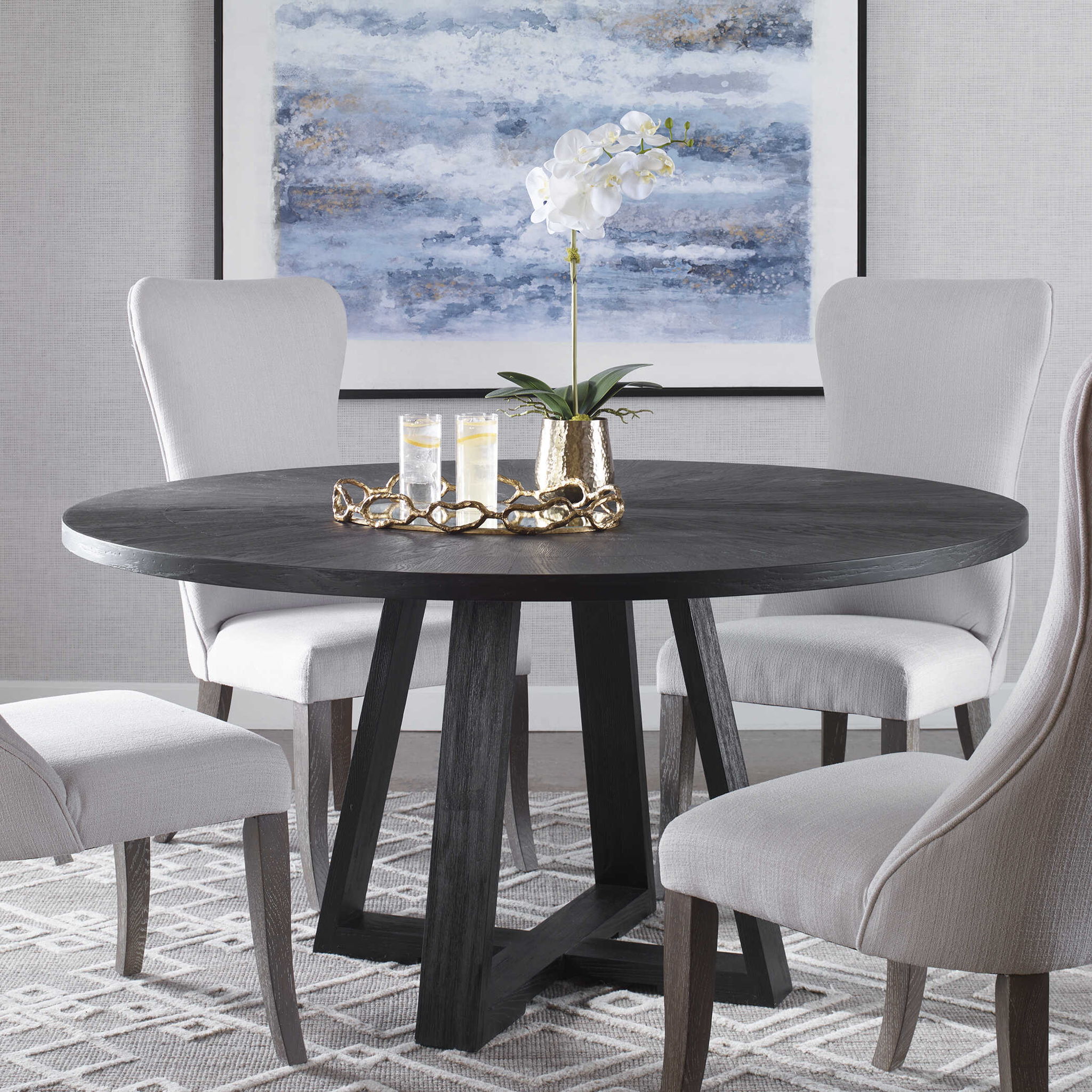 Gidran - Round Dining Table - Black