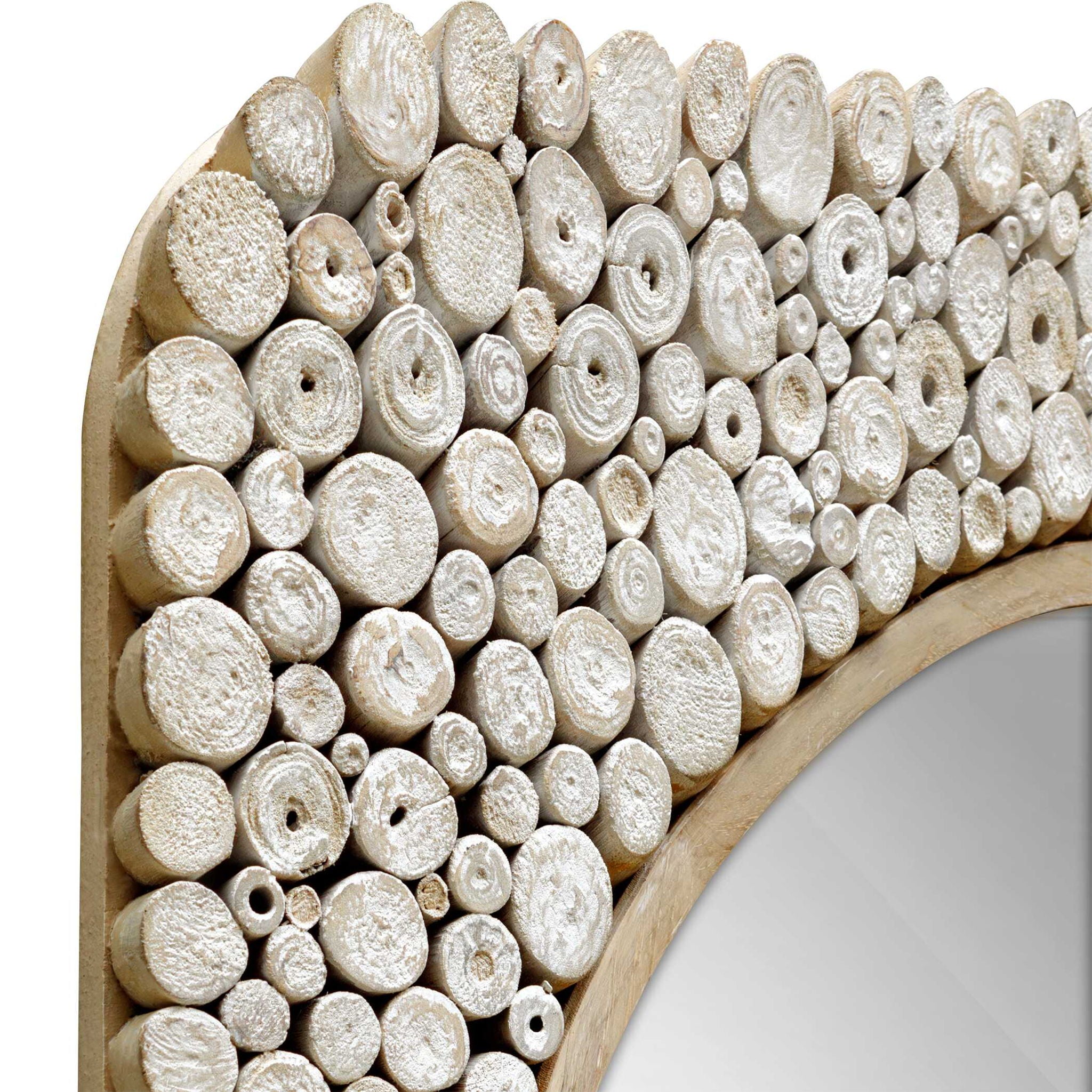 Merak - Teak Mosaic Mirror - Woodtone