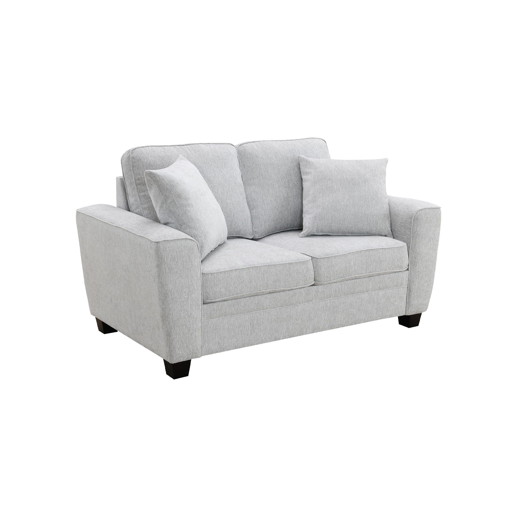 Ashbury - Loveseat With 2 Pillows - Soft Gray