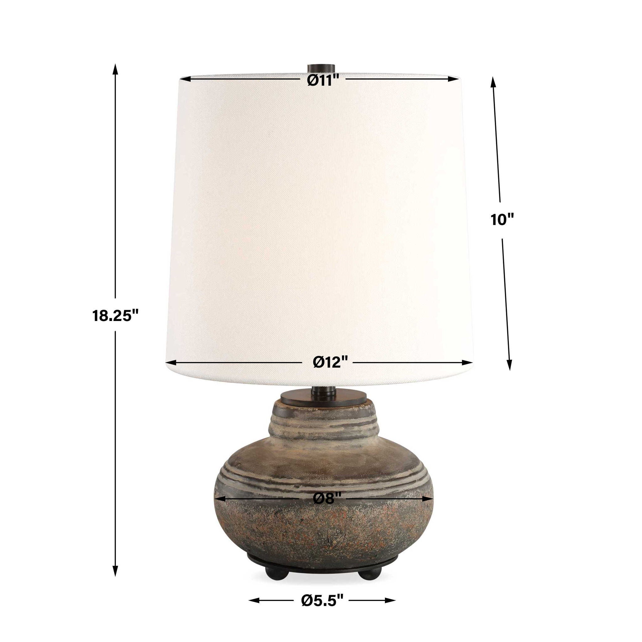 Wester - Ceramic Table Lamp - Brown,Gray