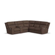 Score Leather Reclining Sectional