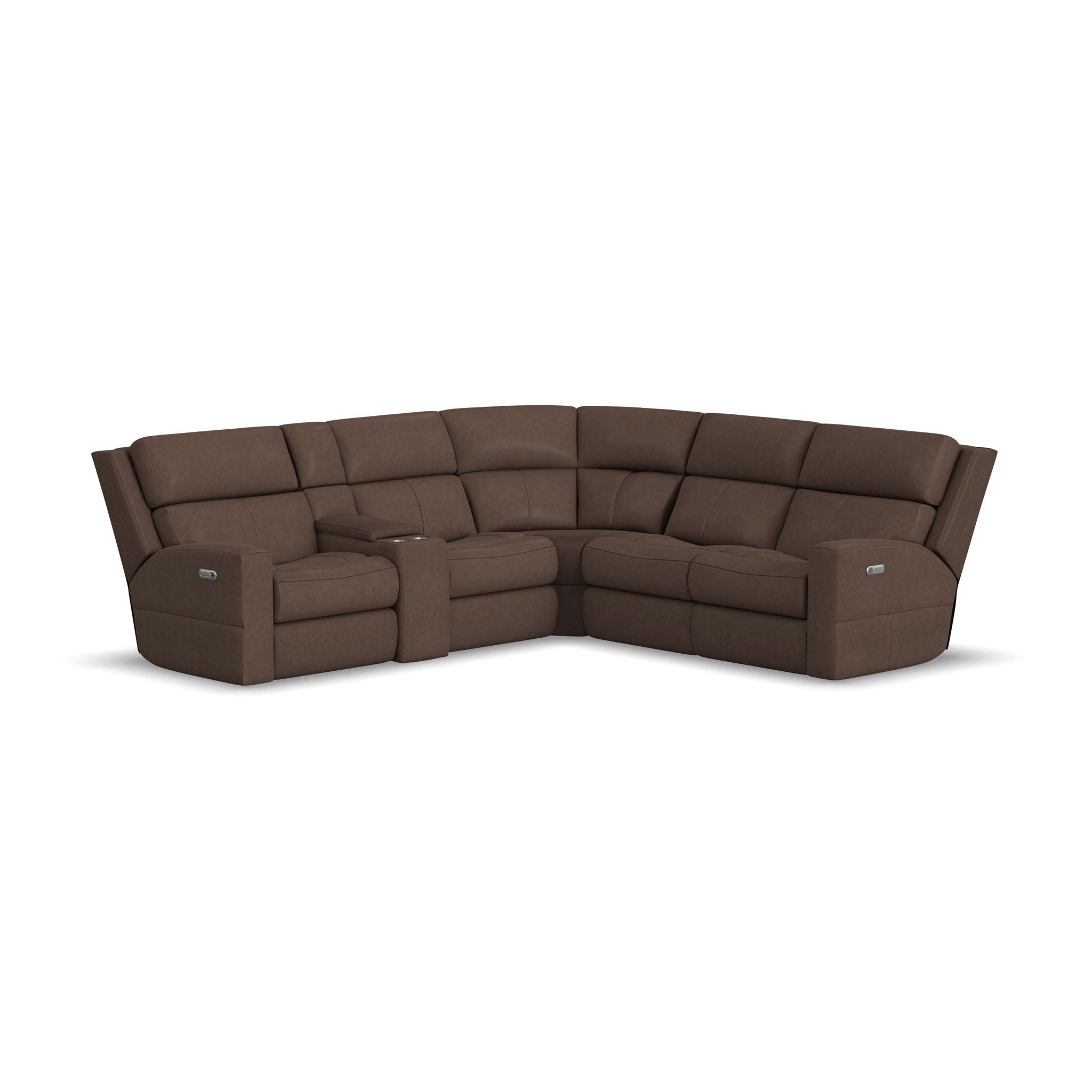 Score Leather Reclining Sectional
