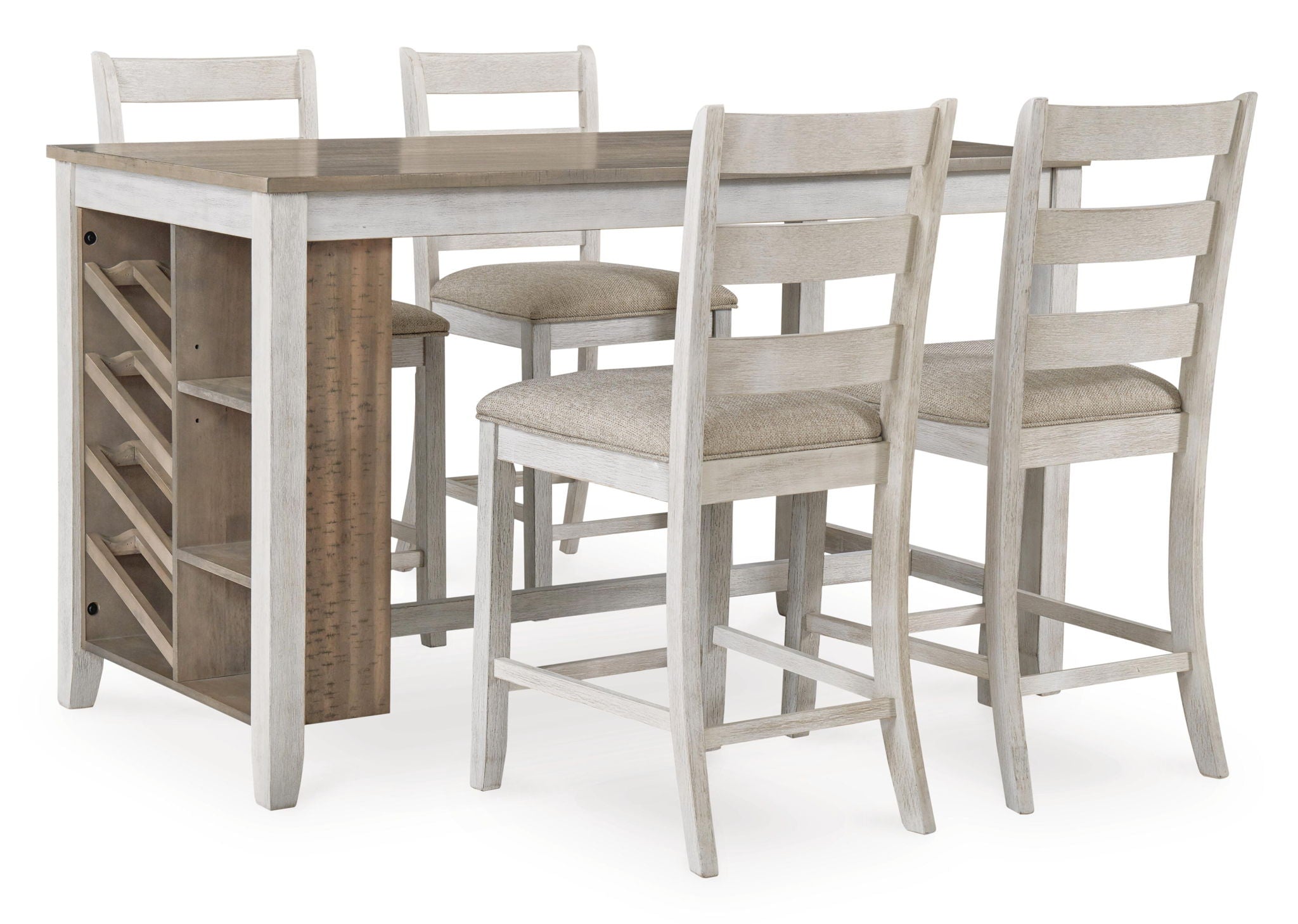 Skempton - Rectangular Counter Table With Storage - White