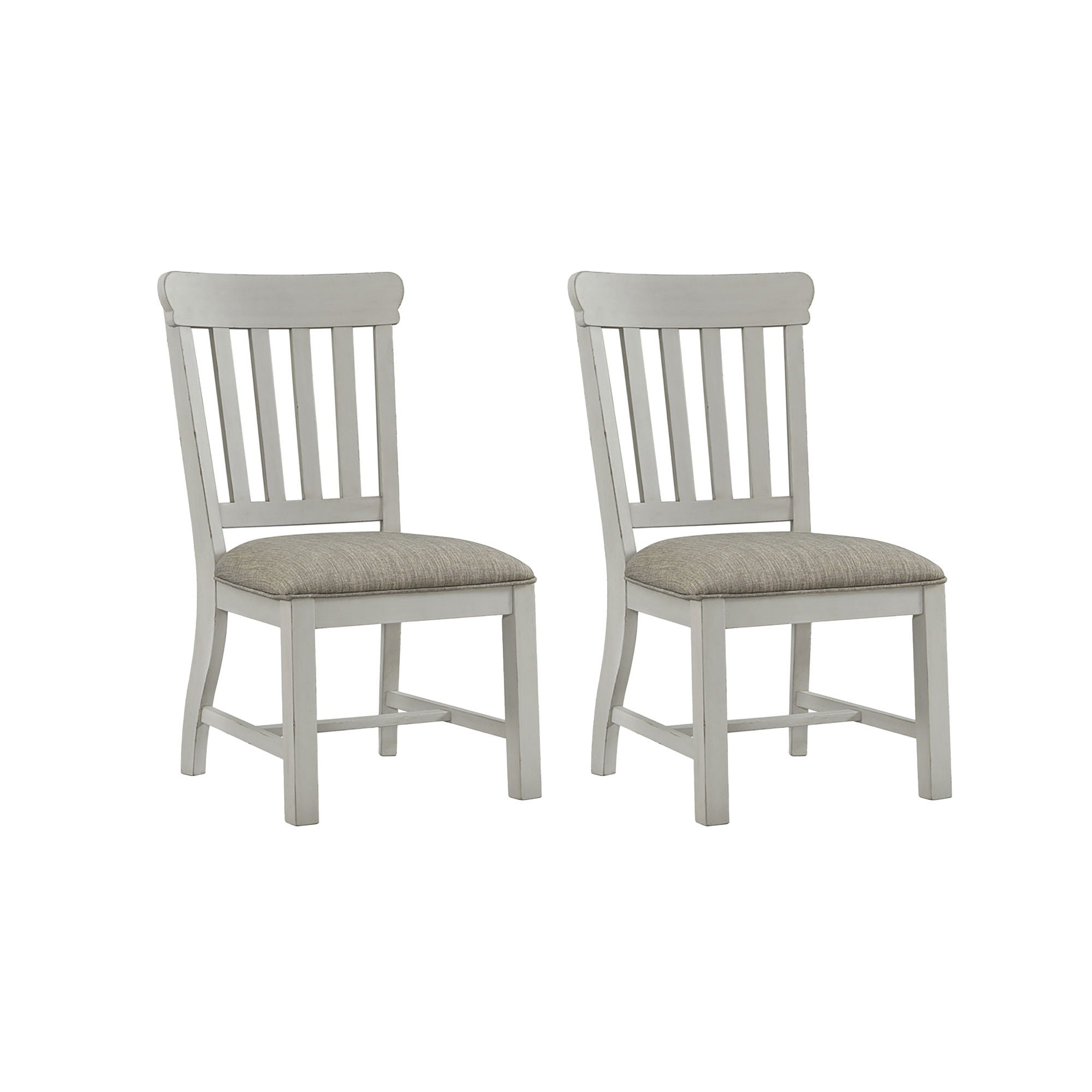 Drake - Slat Chair - Rustic White / French Oak