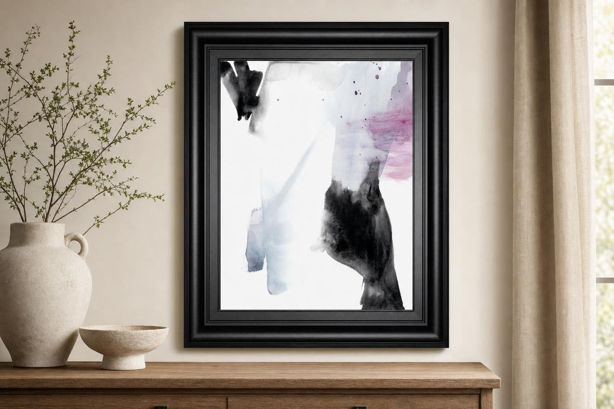 22x26 Violet Bloom I By Jennifer Goldberger - White