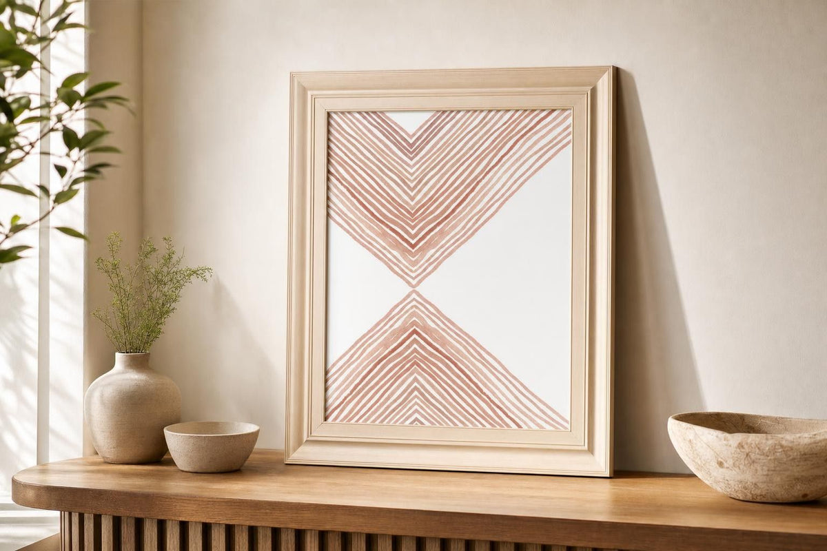 22x26 Pink Apogee I By Emma Scarvey - Beige