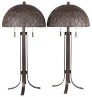 Bronze Tapestry - 28 X 14 - Metal Table Lamp (Set of 2) - Antique Bronze
