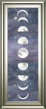 Moon Chart Il By Naomi Mccavitt - Framed Print Wall Art - Dark Gray