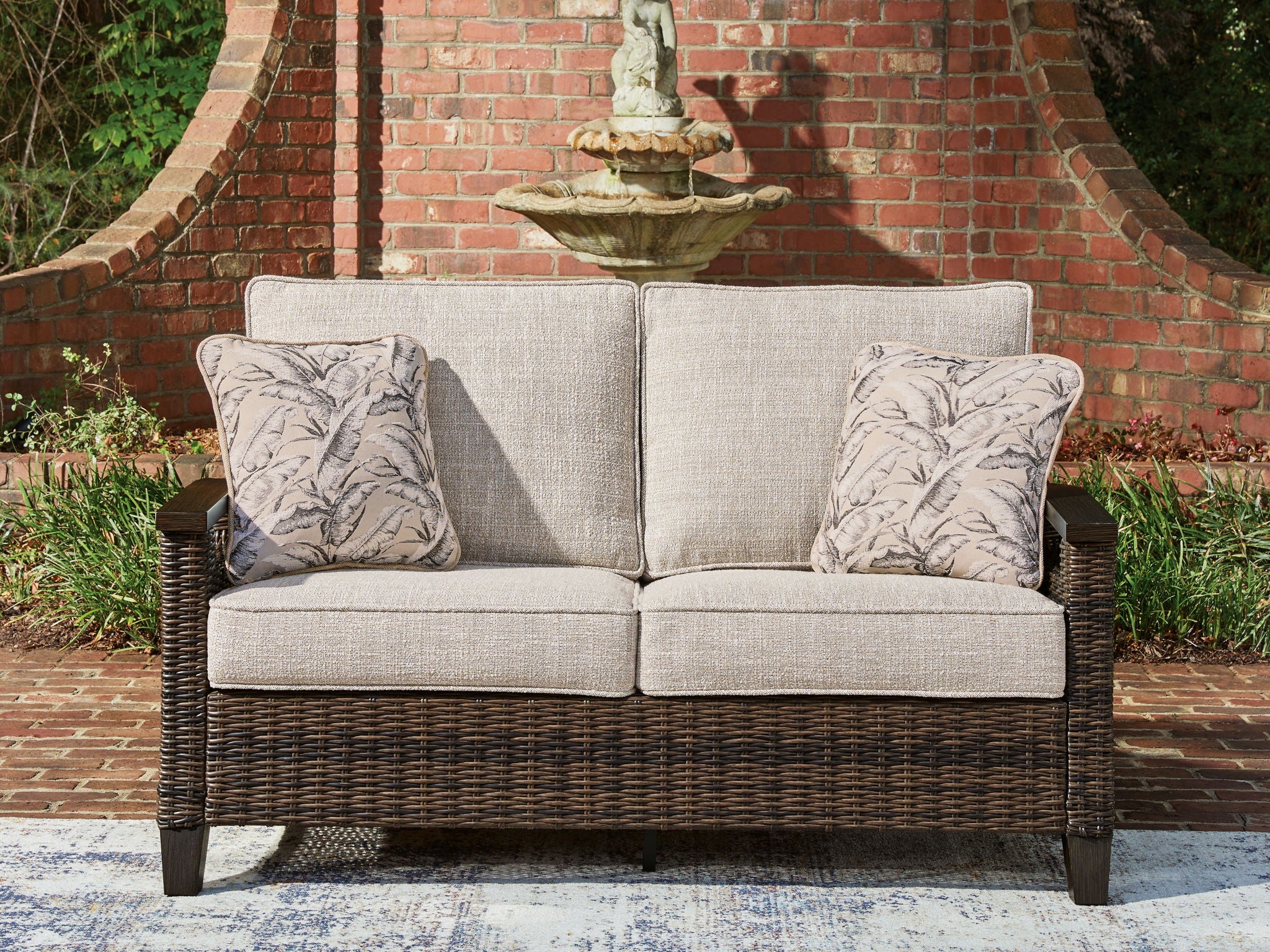 Monterey Point - Loveseat With Cushion - Dark Brown